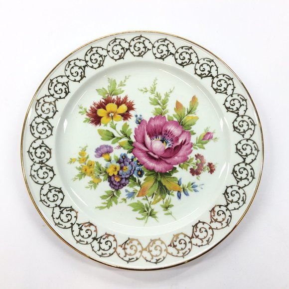Gloria Fine Porcelain Hand Painted Plate - Picture 1 of 3